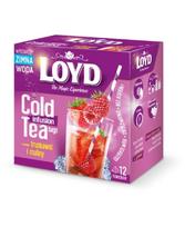 Arbata LOYD Cold Infusion, braškių ir aviečių skonio, 12 x 2,5 g