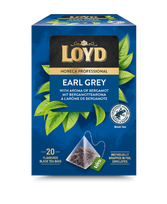 Juodosios arbatos gėrimas LOYD HORECA earl grey su bergamote, piramidės 20 x 2g