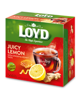 Vaisinės arbatos gėrimas LOYD imbiero ir medaus skonio, 50 x 2g
