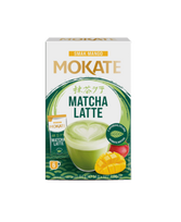 Žaliosios arbatos gėrimas MOKATE latte matcha ir mango skonio, 6 x 14g