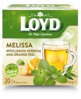 Žolelių arbatos gėrimas LOYD, Melisa su citrinine aloyzija ir apelsino žievelės skoniu, 20x2 g