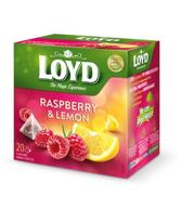 Žolelių ir vaisių arbata LOYD, aviečių ir citrinų skonio, 20 x 2g