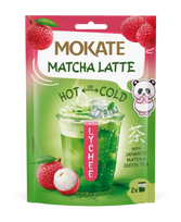 Žaliosios arbatos gėrimas MOKATE Matcha latte ličio skonio 40g