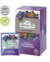 Ahmad Tea Natūrali arbata ''Blueberry - Cinnamon'', 20 vnt. folijos pakelių