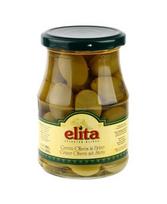 Alyvuogės ELITA, žaliosios, su kauliukais, L dydis, 370 g/ 190 g
