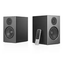 "Audio Pro A28 Linkplay" Maitinama stereo garsiakalbių sistema su žemų dažnių refleksu, juoda