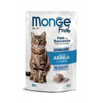 Monge Fresh Paté with Chunkie konservuotas ėdalas sterilizuotoms katėms su silkių gabaliukais, 85 g