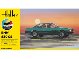 BMW 630 CS surenkamo modelio dovanų rinkinys su dažais Heller 1/43 56166