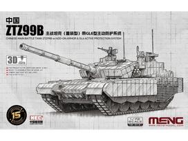 Kinijos tankas ZTZ99B su papildomais šarvais ir GL6 sistema Meng 1/72 72-013S