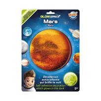 Tamsoje šviečiantis 3D lipdukas Marsas, 15 cm