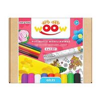 Kūrybinis rinkinys vaikams „Gėlės“ 4 in 1 su plastilinu