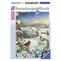 Ravensburger dėlionė Žiemos kardinolai, 1000 detalių suaugusiems