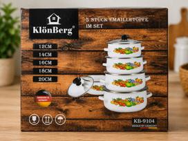 KlönBerg emaliuotų puodų rinkinys 5vnt