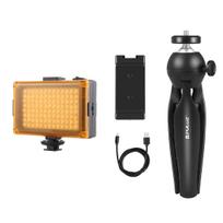 Puluz Live broadcast kit: tripod mount, LED lamp, and phone clamp