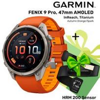GARMIN Fenix 9 Pro 47mm AMOLED inReach, Titanium Orange/Spark + DOVANA HRM 200 Sensor sportinis laikrodis 010-04336-01 / 010-13388-00