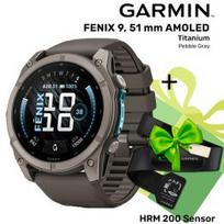 GARMIN Fenix 9 51mm AMOLED, Titanium Pebble gray + DOVANA HRM 200 Sensor sportinis laikrodis 010-04763-01 / 010-13388-00