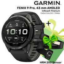 GARMIN Fenix 9 Pro 43mm AMOLED inReach, Carbon DLC Black + DOVANA HRM 200 Sensor sportinis laikrodis 010-04335-11 / 010-13388-00