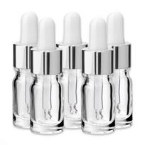 Stiklinis 5 ml buteliukas su sidabrine aliuminine pipete, 5 vnt. rinkinys