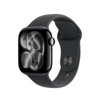 Apple Watch Series 11 GPS + Cellular 42mm Jet Black Aluminium Case with Black Sport Band - M/L
