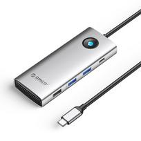 Orico PW11 8in1 USB-C dokavimo stotelė, HDMI 4K 60Hz, VGA, PD 100W, RJ45, sidabrinė