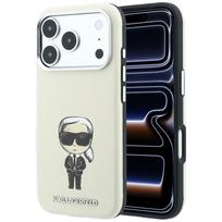 Karl Lagerfeld Smooth Ikonik Sketch MagSafe dėklas iPhone 18 Pro / 17 Pro, smėlio spalvos