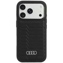 Audi GT Synthetic Leather MagSafe dėklas iPhone 18 Pro / 17 Pro, juodas