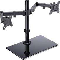Monitoriaus laikiklis ErGear grūdinto stiklo dvigubas monitoriaus stovas 13"–32"