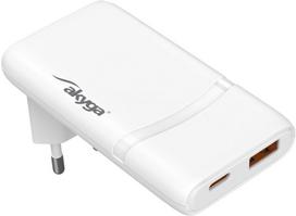 Ładowarka USB AK-CH-31 USB-A + USB-C PD 5-20V / max. 3.25A 65W Quick Charge 4+ GaN