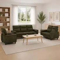 Sofos komplektas 3 pcs Ruda Dirbtinė suedė oda