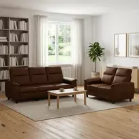 Sofos komplektas 2 pcs Ruda Dirbtinė suedė oda