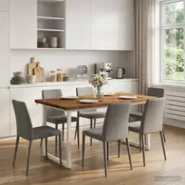 Kvadratinis valgomojo stalas 160 x 70 x 75 cm Natūrali
