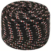 Daugiafunkcinė buitinė virvė 12 mm 25 m Juoda ir raudona PP