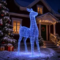 Kalėdinis LED elnio figūros apšvietimas LOVIISA 900 LED Mėlyna