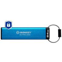 Kingston IKKP200C/64GB USB-C atmintinė, 64GB, USB 3.2 Gen 1, 280MB/s skaitymas, 200MB/s rašymas, IP68, FIPS 140-3, AES-256