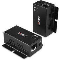 Lindy USB 2.0 Cat.6 prailgintuvas 43386, 50m, 480Mbit/s, 3x USB 2.0, 2x RJ-45, PoC, Plug and Play, juodas