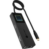 Icy Box dokinimo stotis Spade Dock 4038 IB-DK4038-LCD 61216, 4K, 1x USB-C, HDMI, USB-C PD, USB 3.2, USB 2.0, RJ45, LCD ekranas