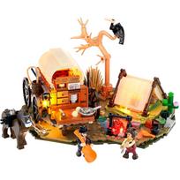 Lumibricks konstruktorius Cowboy-Camp F9076, 542 dalys, Der wilde Westen serija, LED apšvietimas, 225x270x225 mm, nuo 16 metų