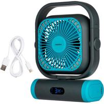 Medion LIFE Camping Ventilator E10 TF MD 12065 50078408, 20W, 4m/s, 48dB, 110°, 5 greičiai, 2 režimai, 10000mAh, USB-A, USB-C, LED