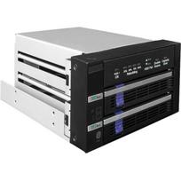 Icy Dock MB901SPR-B R1, korpusas, 2x 2,5" arba 3,5" SATA, 2x 5,25" vieta, RAID 1, JBOD, karštas keitimo, juoda/sidabro