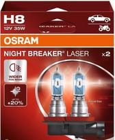 OSRAM NIGHT BREAKER LASER H8 — halogeninė priekinio žibinto lemputė, 2 vnt.