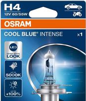 OSRAM COOL BLUE INTENSE H4 — halogeninė priekinio žibinto lemputė, 1 vnt.