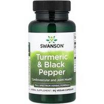 Swanson Vitamins, Ciberžolė ir juodieji pipirai, 60 veganiškų kapsulių
