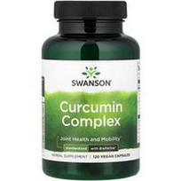 Swanson Vitamins, Kurkumino kompleksas su BioPerine®, 120 veganiškų kapsulių