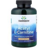 Swanson Vitamins, Acetil-L-karnitinas, 500 mg, 240 veganiškų kapsulių