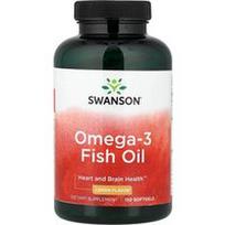 Swanson Vitamins, Omega-3 žuvų taukai, citrina, 150 minkštųjų gelių