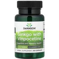 Swanson Vitamins, Ginkmedis su vinpocetinu, 60 kapsulių