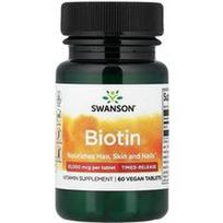 Swanson Vitamins, Biotinas, pailginto atpalaidavimo, 10 000 mcg, 60 veganiškų tablečių