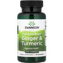 Swanson Vitamins, „Full Spectrum®“ imbiero ir ciberžolės skonio kapsulės, 60 kapsulių