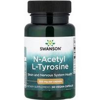 Swanson Vitamins, N-acetil-L-tirozinas, 350 mg, 60 veganiškų kapsulių