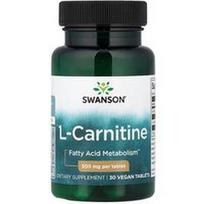 Swanson Vitamins, L-karnitinas, 30 veganiškų tablečių
